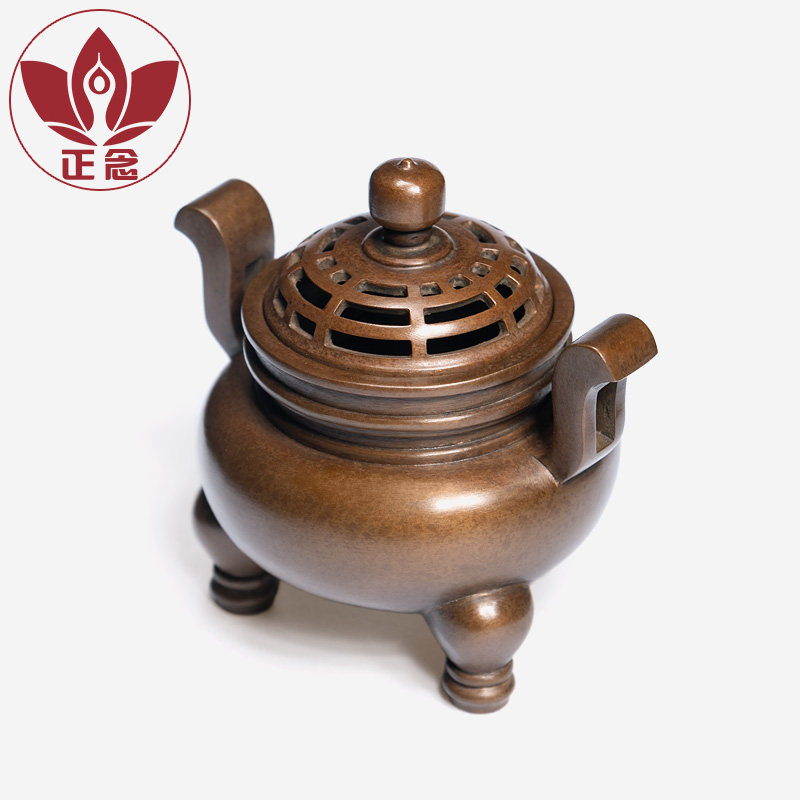 庆松堂苏工铜炉名家胡庆松制太和宝熏三足朝冠耳紫铜熏炉复古熏香,淘宝优惠券,粉丝福利购,淘宝优惠卷