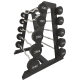 Fixed barbell, rubber-coated solid iron, durable and strong