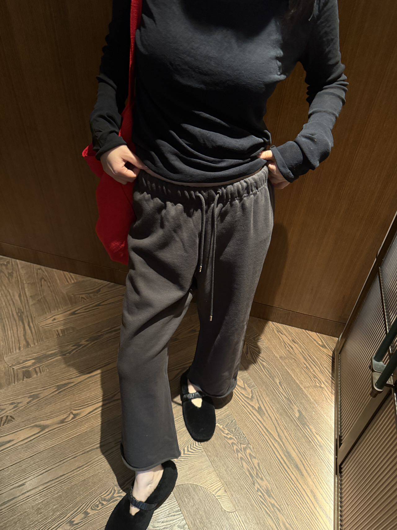 2026新款外贸单R*W松紧腰抽绳休闲裤女宽松显瘦休闲百搭长裤FV001