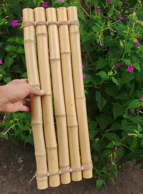 鱼缸流水板 复古黄色竹排竹垫配件竹子多肉装饰diy摆件可漂浮竹排