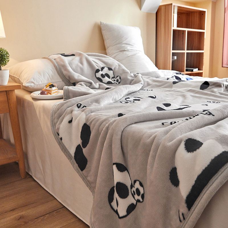 Antibacterial Class A Milk Fleece Blanket Thick Air Conditioning Blanket