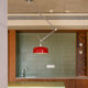 Glazed Memphis Swing Arm Shiftable Chandelier
