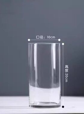 特大号落地富贵竹花瓶摆件玻璃透明水养水培直筒家用客厅插花装饰