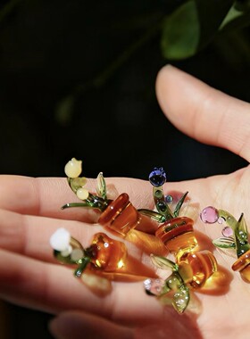 创意简约铃兰花桌面摆饰 客厅小型摆件家居装饰品仿真琉璃铃兰花