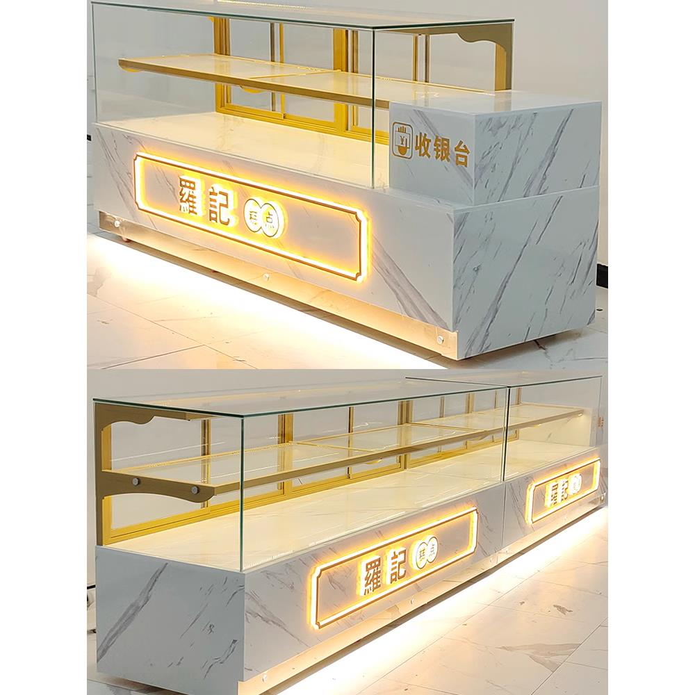 中式糕点柜点心展柜冷藏柜面包柜蛋糕展柜烘焙商用展示柜玻璃柜台 - 图0
