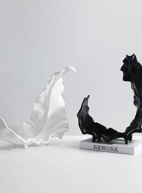 现代轻奢高档创意树叶果盘高级感客厅茶几样板房餐桌软装饰品摆设