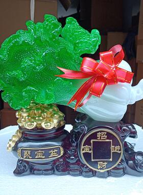 招财进宝聚宝盆百财如意树脂工艺品家居摆件开业家居装饰礼品