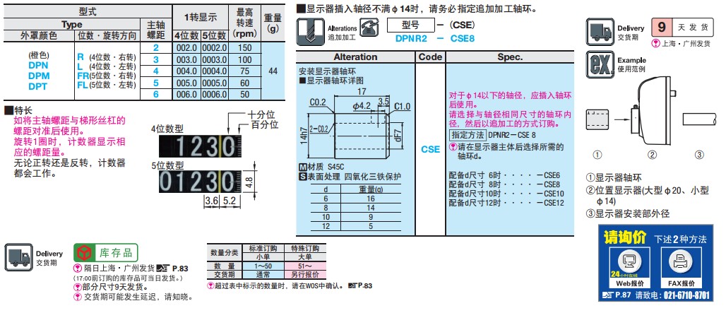 位置显示器DPNR2/DPNR3/DPNR4 5 6-CSE6/CSE8/CSE10/CSE12指示器-图1