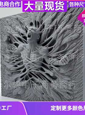 3D打印热门款浮雕装饰书架桌面