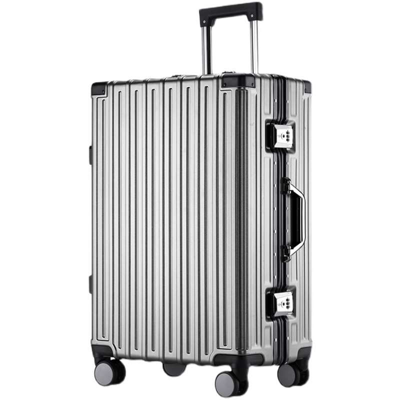 行李箱铝框拉杆箱男女学生30寸大容量旅行箱海关锁pc登机箱万向轮 - 图3
