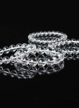 天然天然原石白水晶手链