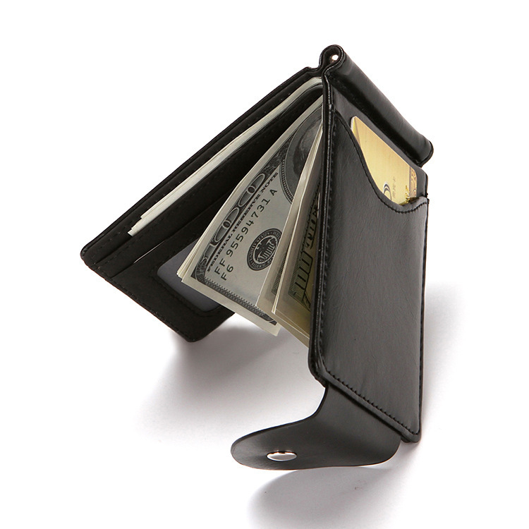 Wallet Money Clip Card Case Work I.D. Flap Buckle Beauty - 图2