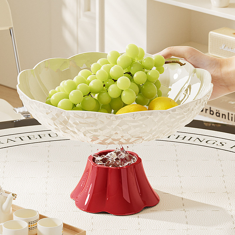 乔迁之喜水果盘家用客厅茶几喜庆果篮红色零食摆放盘大容量新婚,淘宝优惠券,粉丝福利购,淘宝优惠卷