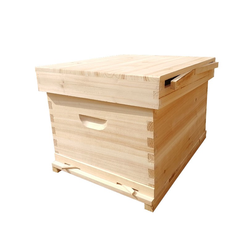 全杉木抛光烘干七框中蜂蜂箱z意蜂蜂箱七框底箱养蜂工具建林蜂业 - 图2