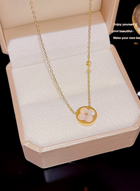 钛钢项链不掉色女夏季轻奢小众设计感几何颈链新款爆款锁骨链饰品