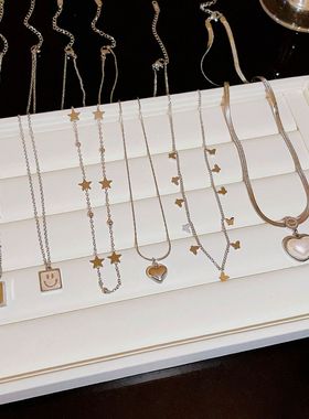 时尚钛钢项链女夏天小众设计感气质简约百搭精致颈链ins风锁骨链