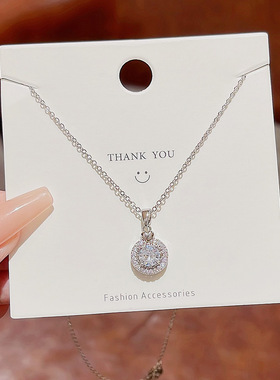 轻奢小众双层珍珠项链甜美ins风网红锁骨链高级感新款仙气颈链女