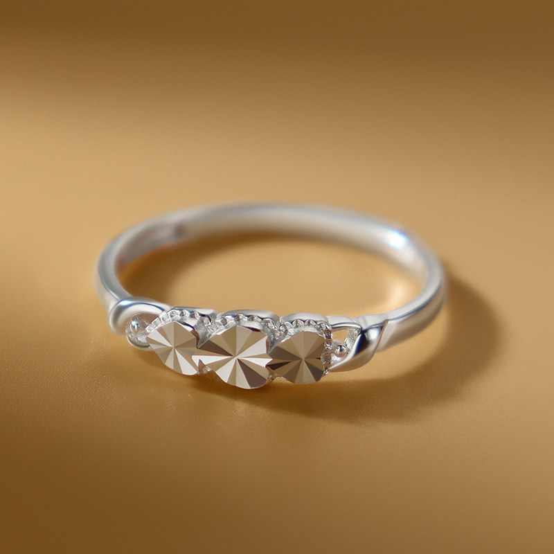 足银戒指女990纯银指环车花爱心设计个性简约通勤百搭活口银戒子,淘宝优惠券,粉丝福利购,淘宝优惠卷