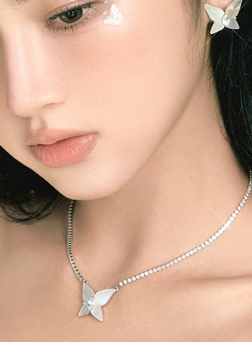 【徐璐同款】白贝母蝴蝶项链