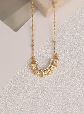 abyb奶油拉花项链精巧重工锁骨链