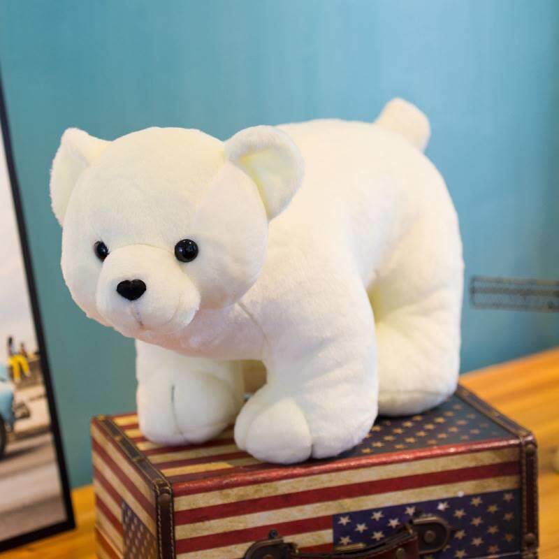 Cute simulation polar bear doll plush toy little white bear - 图1