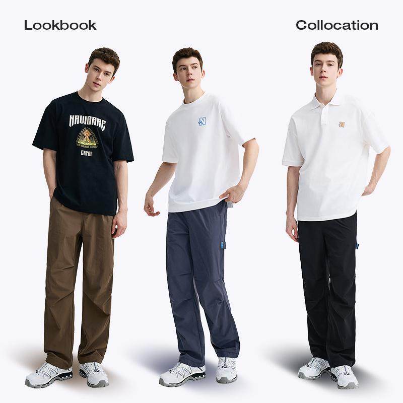 【速干】NAVIGARE意大利小帆船蓝色休闲长裤男新款百搭抽绳伞兵裤,淘宝优惠券,粉丝福利购,淘宝优惠卷