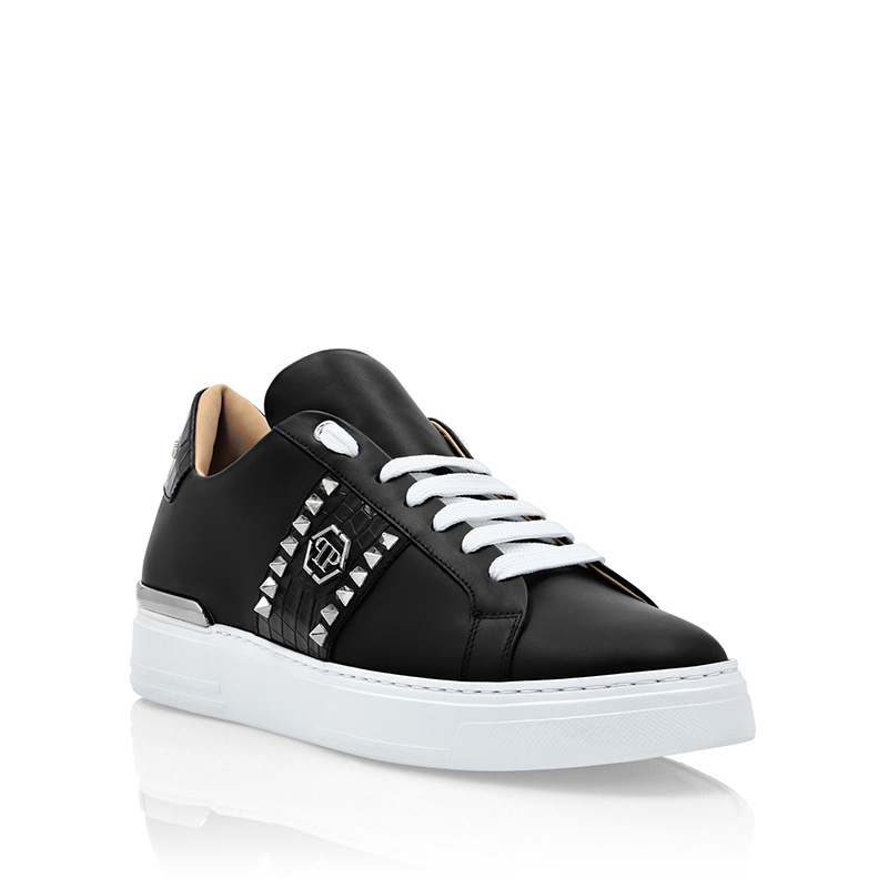 PHILIPP PLEIN 男女同款皮革低帮板鞋 - 图3