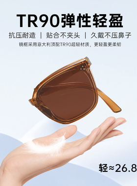 悠森折叠墨镜女款适合方圆脸男开车防紫外线强光高清防晒太阳眼镜