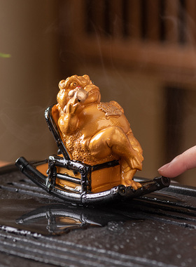 招财金蟾变色茶宠摆件茶桌茶盘