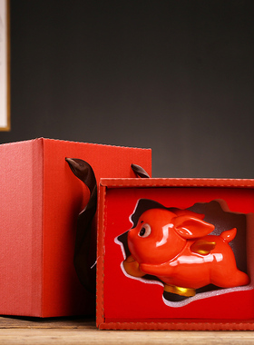 白瓷十二生肖兔子摆件家居