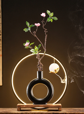 仿真崖柏茶花绿叶单支可弯曲假花