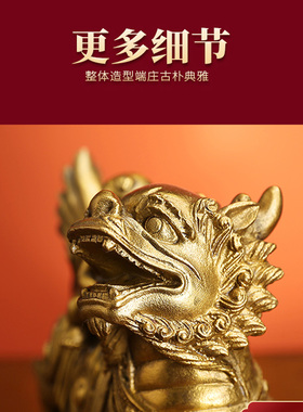 全铜麒麟金童玉女一对麒麟送子