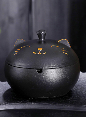 创意客厅烟灰缸陶瓷复古