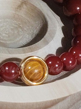 MUON LAKKE/红枫 -原创红朱砂气质显白转运珠精致轻奢小众手链女