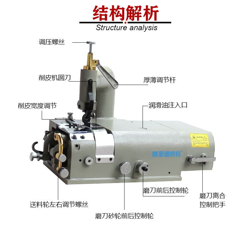 801工业圆刀型削皮机削薄机削边机皮衣修边缝纫机皮革厚料铲皮机-图1