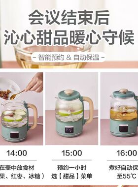 小熊养生壶多功能全自动电热花茶壶家用小型玻璃煮茶器全新正品