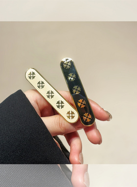 复古风高级感百搭雪花侧边刘海夹