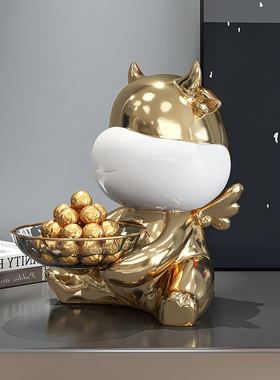 钥匙收纳牛年家居客厅托盘装饰品