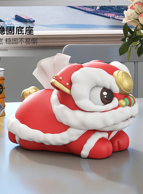 2025醒狮桌面摆件新年礼物红色装饰品春节过年喜庆客厅氛围布置