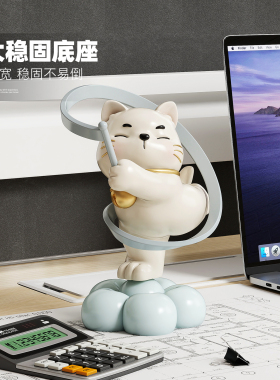跳舞招财小猫摆件旋转解压装饰！