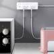 Insert and row fixer wall-mounted storage rack without punching, powerful socket plug board router fixing wall stickers