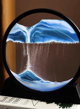 芙茉莉流沙画摆件解压沙漏酒柜电视柜办公桌面装饰品送朋友礼物