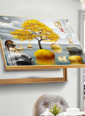 轻奢电表箱装饰画遮挡
