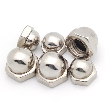 ໝວກໝວກ Nickel-plated round ball head nut cap screw cap nut decorative ugly cover M4M5M6M8M10M16