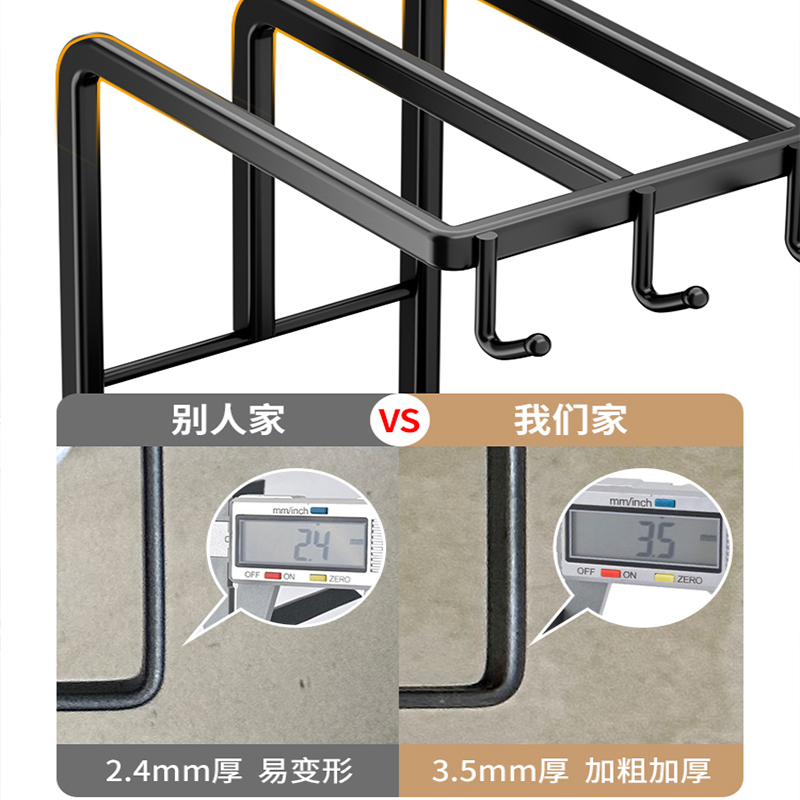 厨房抹布置物架免打孔壁挂台面毛巾海绵沥水架多功能收纳神器架子 - 图3