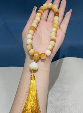 2026炭烤菩提莲花手持跑环流苏文玩盘玩手串男女款饰品老型珠手持