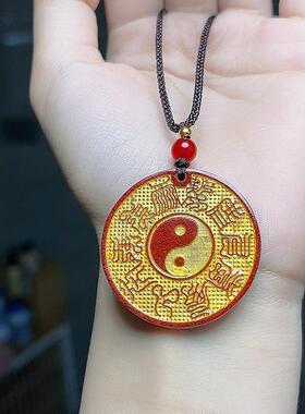 2026朱砂晶体砂描金道家十字天经九天应元雷声普化天尊男女礼物吊