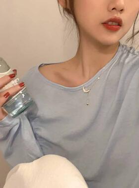 2026星月项链女轻奢小众设计感颈链高级百搭锁骨链2022年新款配饰