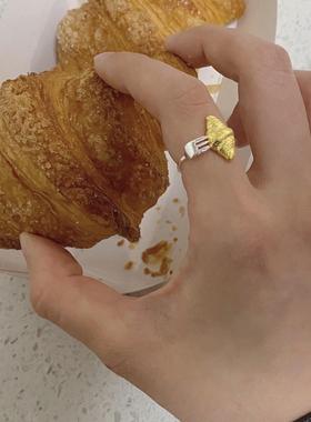 2025《早晨·牛角包》戒指 法式可颂小众特别设计简约指环开口