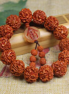 2026金刚菩提手串牛骨蜜蜡五瓣菩提子佛珠手链